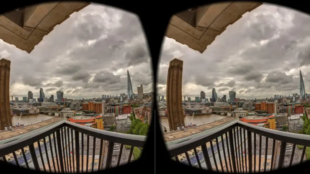 virtual reality split screen